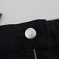 Dolce & Gabbana Black Cotton Skinny Mid Waist Denim Jeans