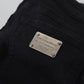 Dolce & Gabbana Black Cotton Skinny Mid Waist Denim Jeans