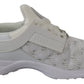 Plein Sport White Polyester Runner Beth Sneakers Shoes