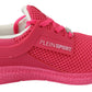 Plein Sport Fuxia Beetroot Polyester Runner Becky Sneakers Shoes