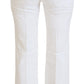Dolce & Gabbana White Leopard Print High Waist Pants