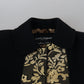Dolce & Gabbana Black Gold Jacquard Long Trench Coat Jacket