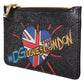 Dolce & Gabbana Black Leather #DGLovesLondon Women Cardholder Coin Case  Wallet