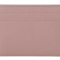 Dolce & Gabbana Pink Leather #DGLovesLondon Women Cardholder Case Wallet
