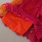 Dolce & Gabbana Pink Orange Lace Cotton High Waist Shorts