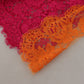 Dolce & Gabbana Pink Orange Lace Cotton High Waist Shorts