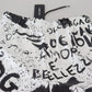 Dolce & Gabbana White Graffiti Print Cotton Bermuda Shorts