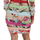 Dolce & Gabbana Multicolor Silk Floral Bodycon Sheath Dress
