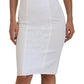 Dolce & Gabbana White Nylon Bodycon Bustier Sheath Dress