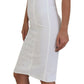 Dolce & Gabbana White Nylon Bodycon Bustier Sheath Dress
