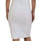Dolce & Gabbana White Nylon Bodycon Bustier Sheath Dress