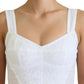 Dolce & Gabbana White Nylon Bodycon Bustier Sheath Dress