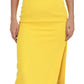 Dolce & Gabbana Yellow One Shoulder Side Slit Midi Dress