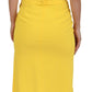 Dolce & Gabbana Yellow One Shoulder Side Slit Midi Dress