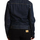 Master Coat Dark Blue Button Down Long Sleeves Denim Jacket