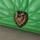 Dolce & Gabbana Green Leather Devotion Cardholder IPHONE 11 PRO Wallet