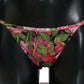 Dolce & Gabbana Black Pink Rose Print Bottom Bikini Beachwear