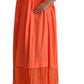 Twinset Coral Cotton Blend Short Sleeves Maxi Shift Dress