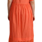Twinset Coral Cotton Blend Short Sleeves Maxi Shift Dress