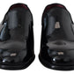 Dolce & Gabbana Black Patent Slipper Loafers Slipon Shoes