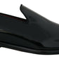 Dolce & Gabbana Black Patent Slipper Loafers Slipon Shoes