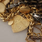 Dolce & Gabbana Gold Brass Sicily Charm Heart Statement Necklace