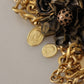 Dolce & Gabbana Gold Brass Sicily Charm Heart Statement Necklace