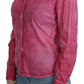 Ermanno Scervino Pink Collared Long Sleeve Shirt Blouse Top