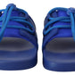 Dolce & Gabbana Blue Stretch Rubber Sandals Slides Slip On Shoes