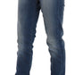 Fiorucci Blue Washed Mid Waist Slim Fit Denim Jeans