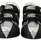 Dolce & Gabbana Black Silver Leather Low Top Sneakers Casual Shoes