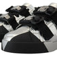 Dolce & Gabbana Black Silver Leather Low Top Sneakers Casual Shoes