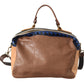 EBARRITO Multicolor Leather Shoulder Strap Top Handle Messenger Bag