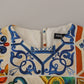 Dolce & Gabbana Multicolor Majolica Jaquard Mini Floral Sheath Brocade Dress
