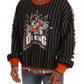 Dolce & Gabbana Black Multicolor DG King Print Sweater