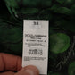 Dolce & Gabbana Green, black Coat Jacket Four Leaf Clover Print Organza Trench Dress