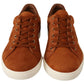 Dolce & Gabbana Light Brown Suede Leather Low Tops Sneakers