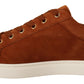 Dolce & Gabbana Light Brown Suede Leather Low Tops Sneakers