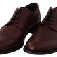 Dolce & Gabbana Bordeaux Leather Oxford Wingtip Formal Shoes