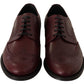 Dolce & Gabbana Bordeaux Leather Oxford Wingtip Formal Shoes