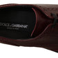 Dolce & Gabbana Bordeaux Leather Oxford Wingtip Formal Shoes