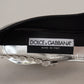 Dolce & Gabbana Black Silver Crystal Double Design High Heels Shoes
