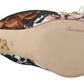 Dolce & Gabbana Multicolor Crystal Embellishment Slip On Sandals