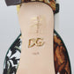 Dolce & Gabbana Multicolor Crystal Embellishment Slip On Sandals