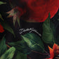 Dolce & Gabbana Black Red Fruit Stretch Wrap Skirt
