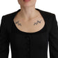 Dolce & Gabbana Black Slim Fit Long Sleeves Snap Jacket