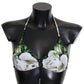 Dolce & Gabbana Multicolor Floral Print Halter Swimwear Bikini Top