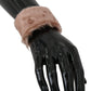 Dolce & Gabbana Beige Cuff Women 100% Lamb Fur Bracelet