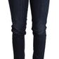 Acht Blue Washed Low Waist Skinny Denim Trouser