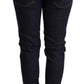 Acht Blue Washed Low Waist Skinny Denim Trouser